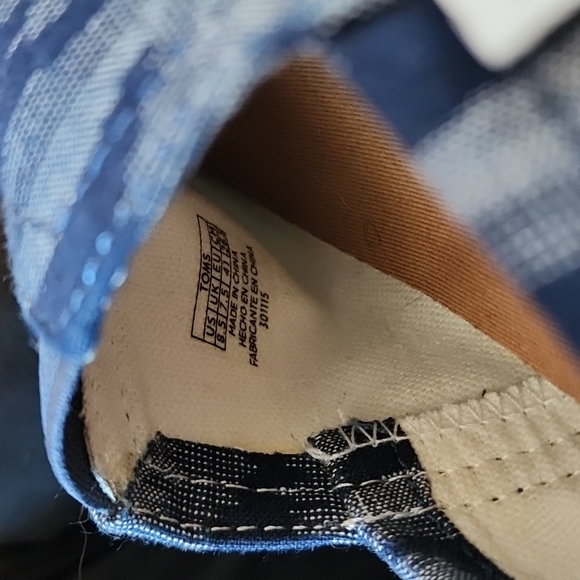 TOMS Cosmic Wonder Kurumekekasuri blue men's canvas shoes-8.5 - Picture 8 of 10